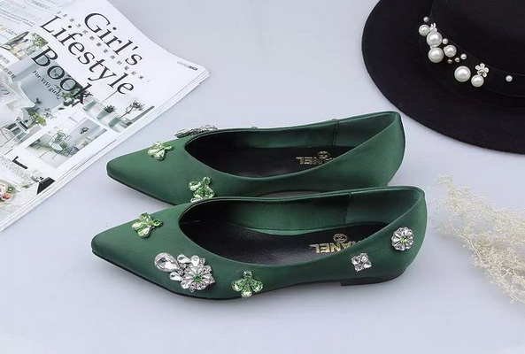 CHANEL Shallow mouth flat shoes Women--007